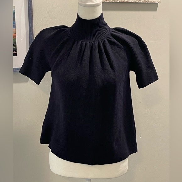 Diesel Black Gold Sweaters - Diesel Black Gold Short Sleeve Turtleneck Navy Sweater Size Small